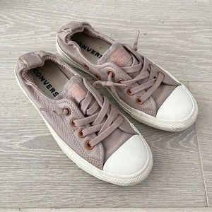 Converse Chuck Taylor All Star Dusty Pink Mauve Rose Gold Leather Sneakers 6